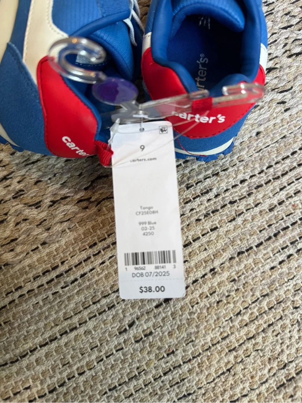 NWT Carter's Royal Blue, White & Red Kids Sneakers